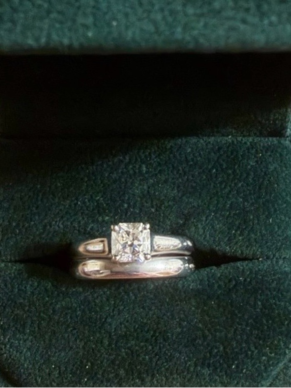 Tiffany & Co. Lucida .81ct diamond platinum Engagement wedding band Ring Set
